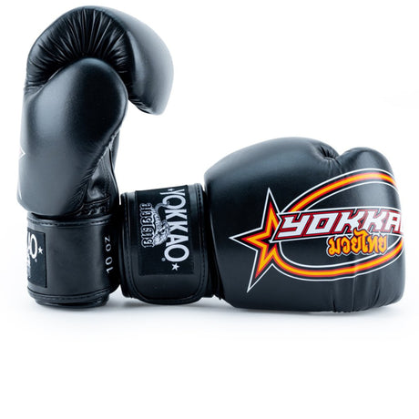 Yokkao Vertikale Boxhandschuhe - Mikrofaser Leder - Schwarz