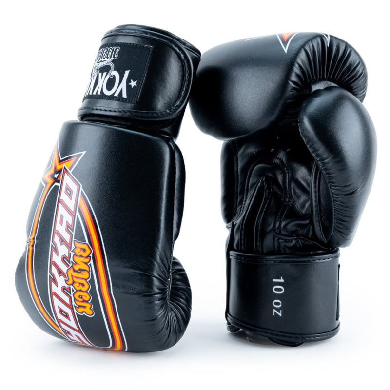 Yokkao Vertikale Boxhandschuhe - Mikrofaser Leder - Schwarz